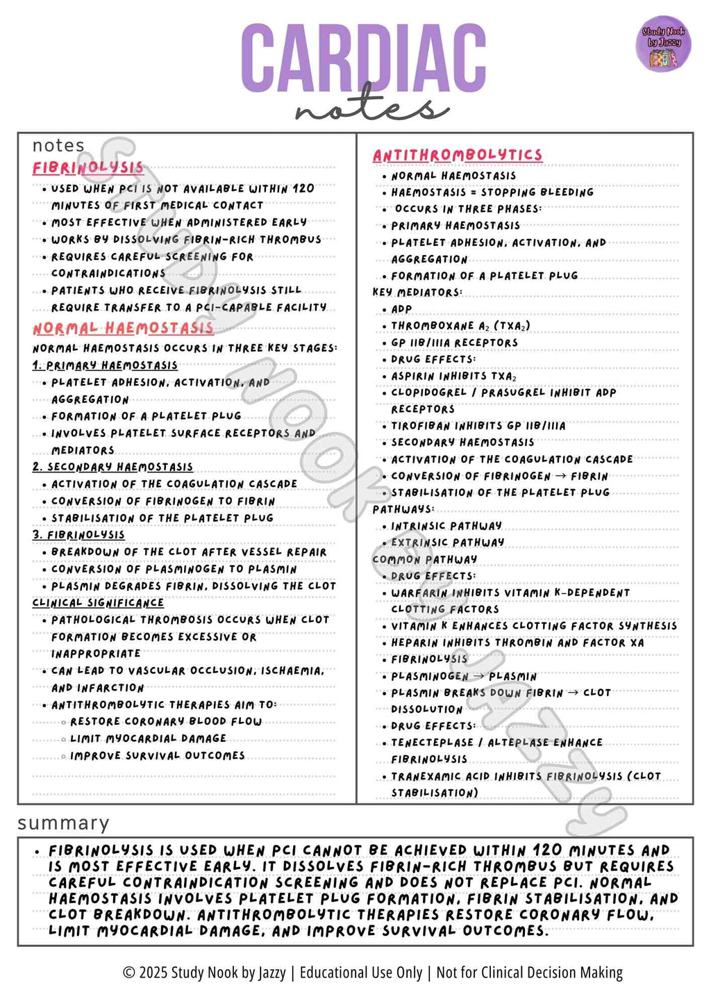 Advanced Cardiac Notes - ECG & ACS Study Guide