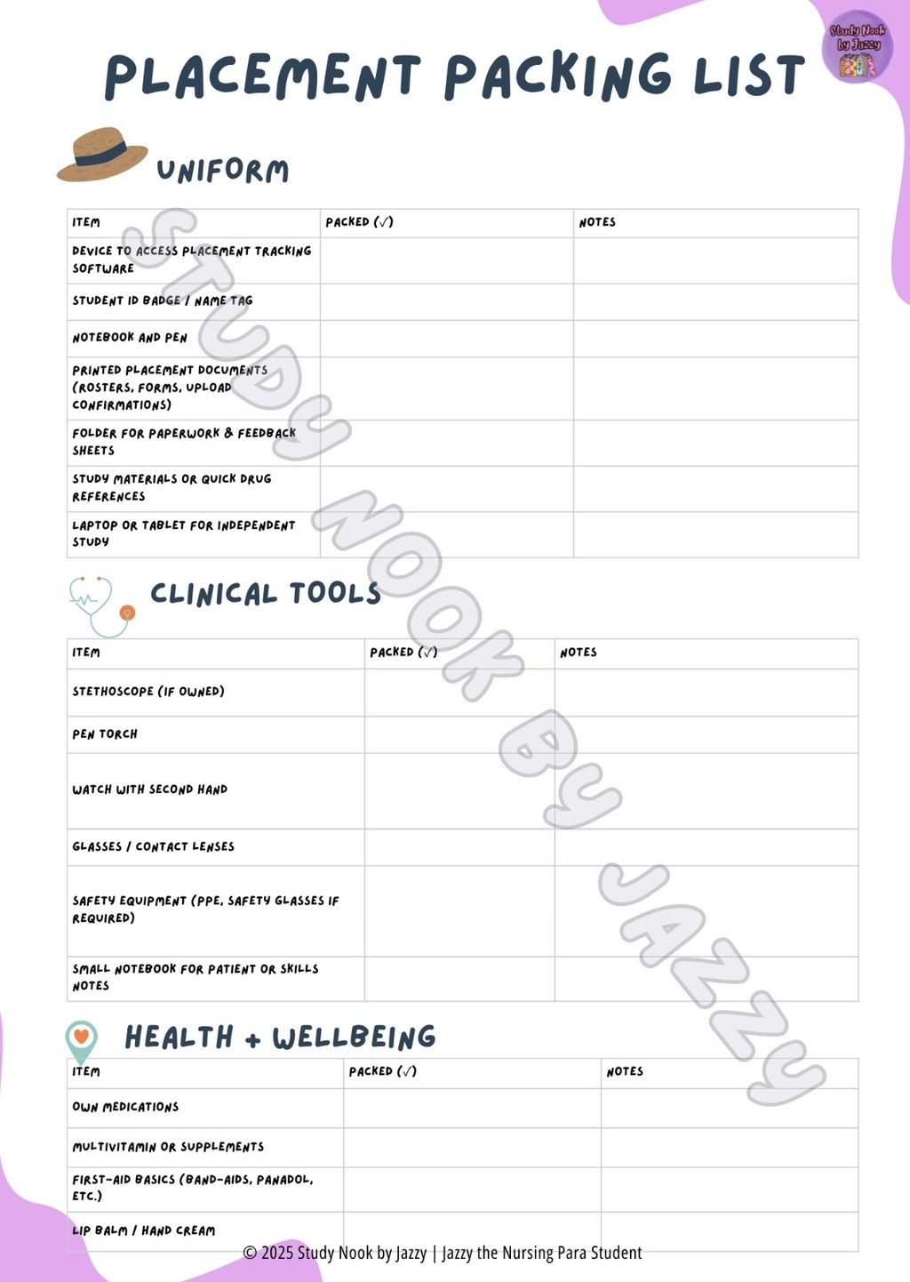 Placement Prep & Reflection Bundle